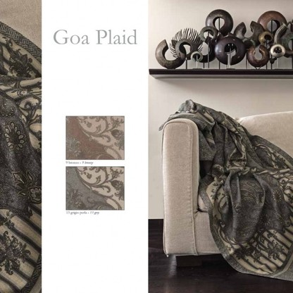 Покрывало и декоративные подушки Goa Plaid от SVAD DONDI